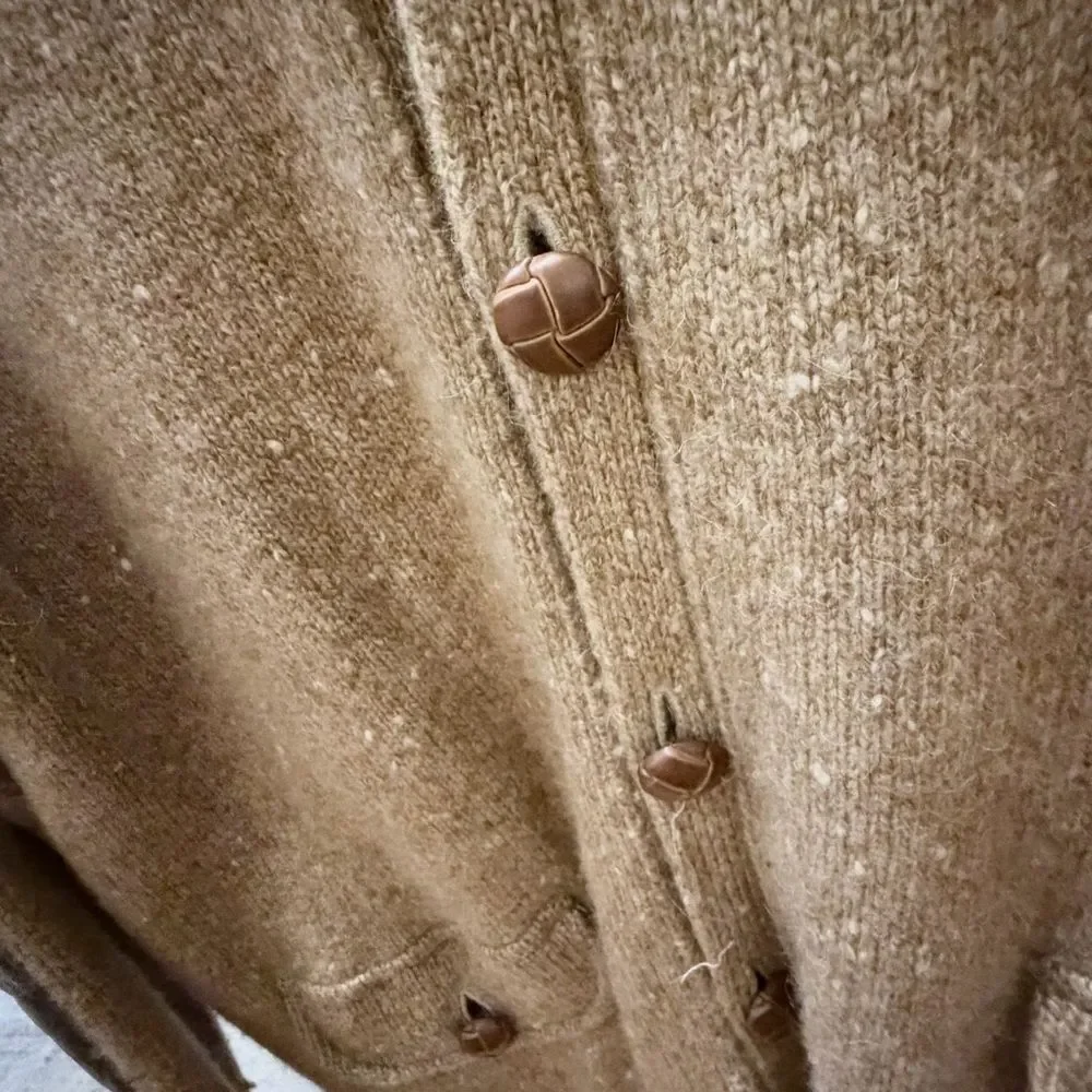 Peter Millar Men's Camel hair Sweater/ Cardigan size XL